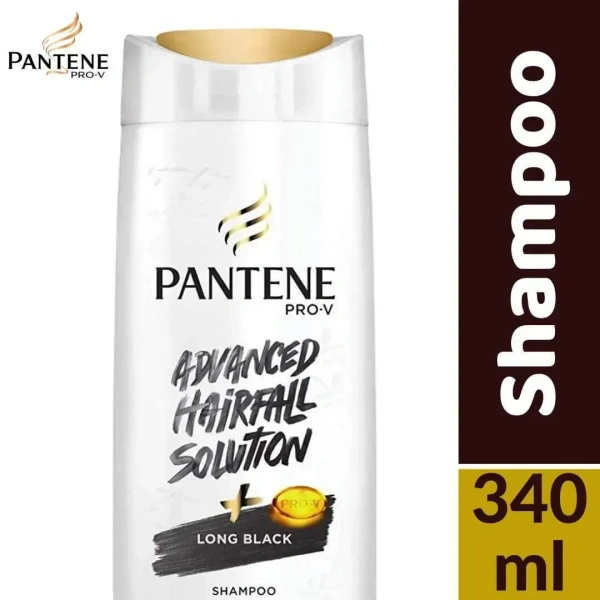 Pantene Advanced Hairfall Solution Hair Shampoo - Long Black, 340 ml - 340ml