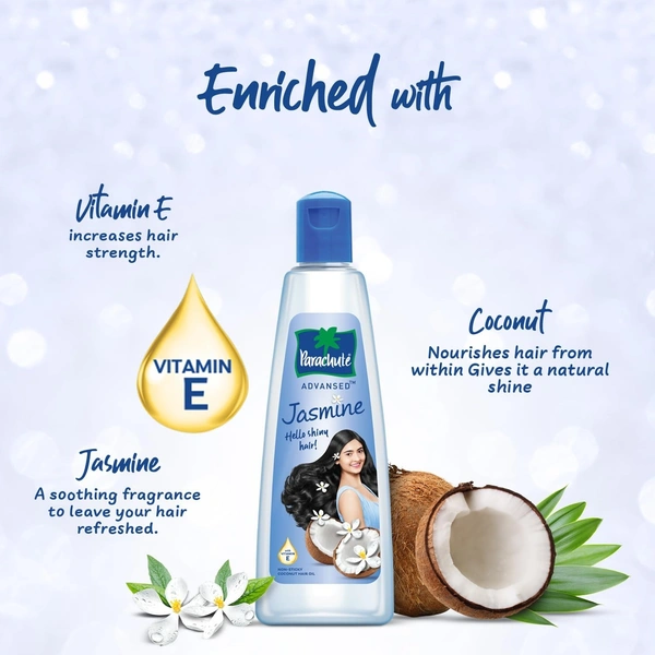 Parachute Advansed Jasmine Non-Sticky Coconut Hair Oil, 190 ml - 190 ml