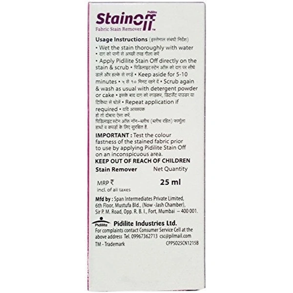 Pidilite Stain Off Fab Stain Remover, 25 ml - 25 ml