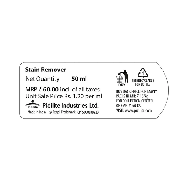 Pidilite Stain Off Fab Stain Remover, 50 ml - 50 ml