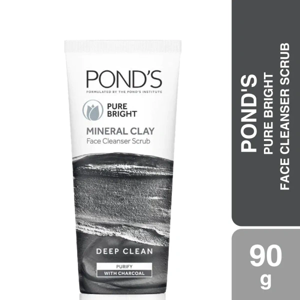 Pond's Facial Foam Mineral Clay Anti Pollution + Purity, 90g - 90g