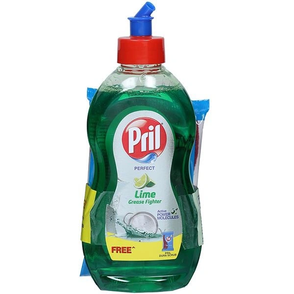 Pril Perfect Lime Greese Fighter Free Dura Scrub, 425ml - 425ml