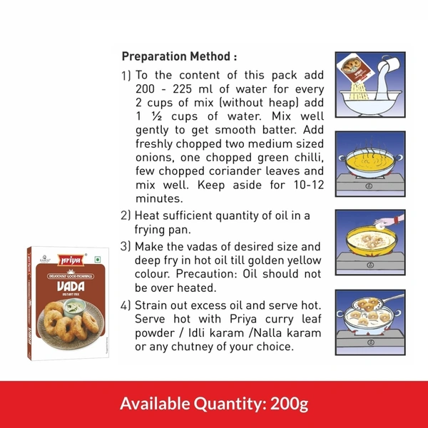 Priya Instant Vada Mix, 200g