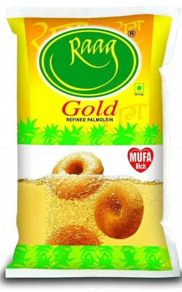 Raag Gold Refined Palmolein Oil, 1 ltr