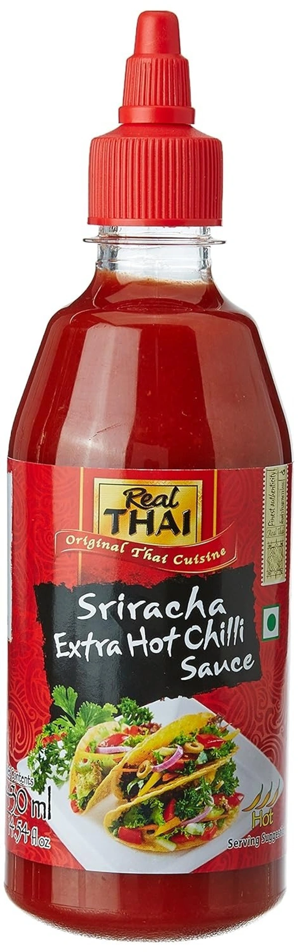 Real Thai Sriracha Extra Hot Chilli Sauce, 430 ml - 430 ml