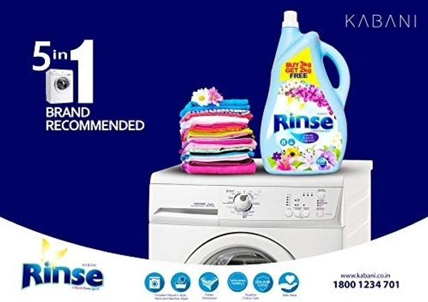 Rinse Detergent Liquid Buy 3 kg Get 2 kg Free Can, 5 kg - 5 Kg