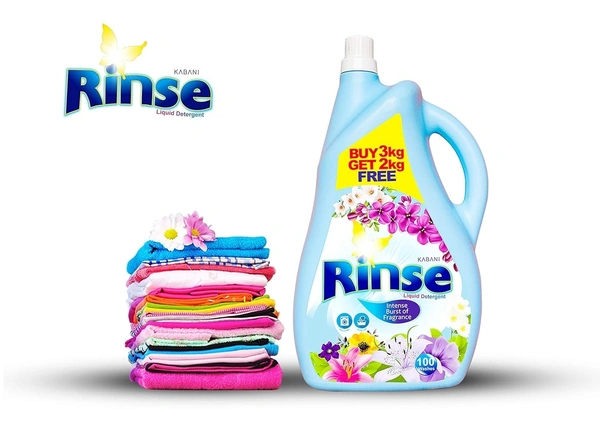 Rinse Detergent Liquid Buy 3 kg Get 2 kg Free Can, 5 kg - 5 Kg