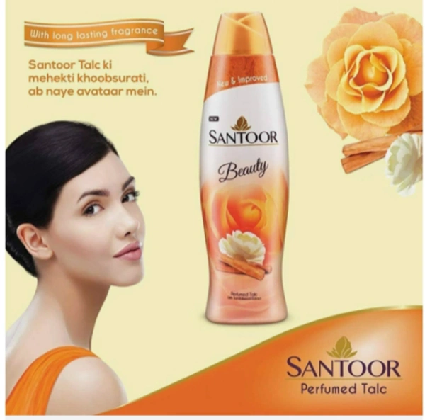 Santoor Beauty Perfumed Talc, 400g - 400g