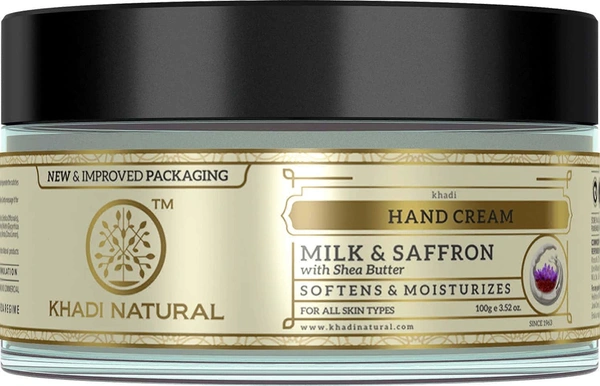 Khadi Herbal Milk and Saffron Hand Cream, 100g - 100g