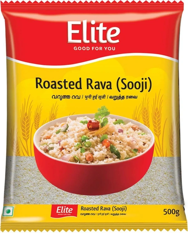 Elite Roasted Rava (Sooji), 500g - 500g