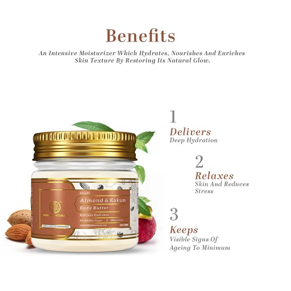 Khadi Herbal Almond And Kokum Body Butter, 100g - 100g