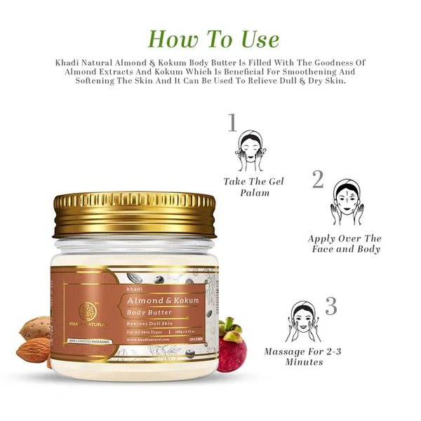 Khadi Herbal Almond And Kokum Body Butter, 100g - 100g