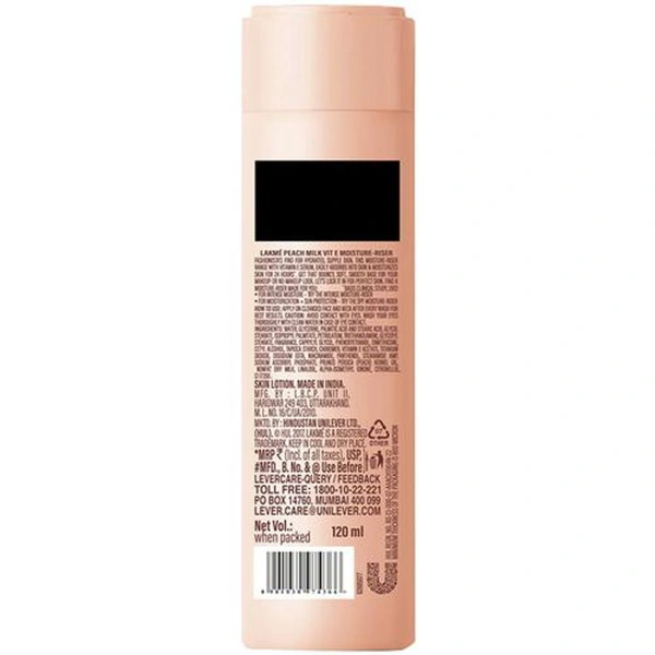 Lakme Peach Milk Moisturizer Body Lotion, 200 ml - 120 ml