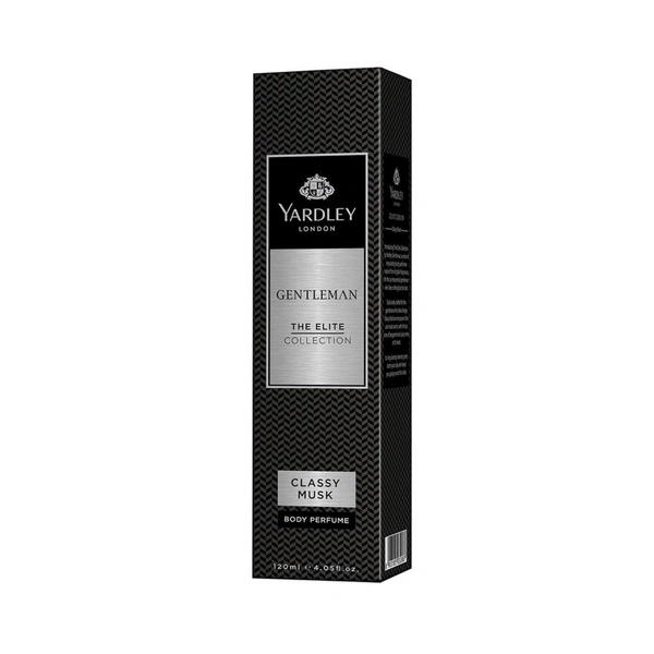 Yardley London Body Perfume Classy Musk Gentleman, 120 ml - 120 ml