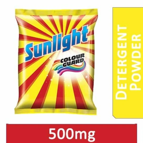 Sunlight Detergent Washing Powder with Double Boost Technology, 500g - 500g