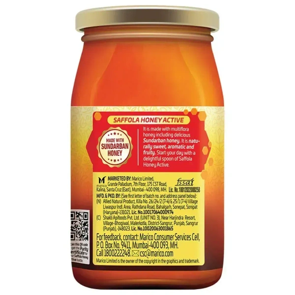 Saffola Honey Jar, 500g - 500g