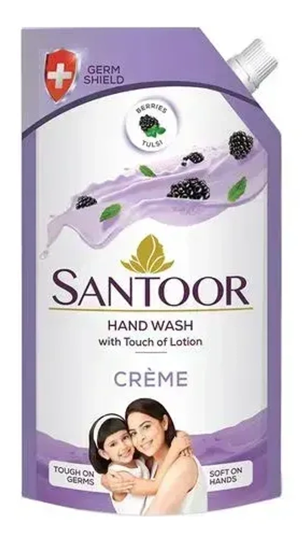 Santoor Creme Hand Wash With Touch Of Lotion, 750 ml