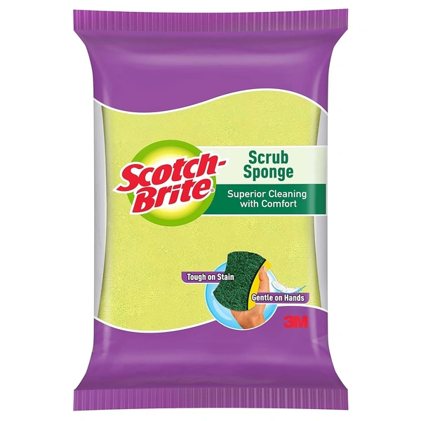 Scotch Brite Scrub Sponge Tough on Stains Gentle on Hands, 1 pcs - 1 pcs