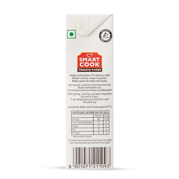 Smart Cook Tomato Puree, 200 ml - 200 ml