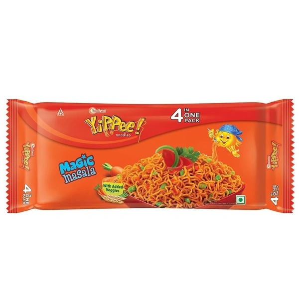 Sunfeast Yippee Noodles Magic Masala Four in One Pack Pouch, 280g - 280g