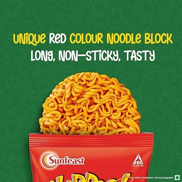 Sunfeast Yippee Noodles Saucy Masala Four in One Pack Pouch, 270g - 260g