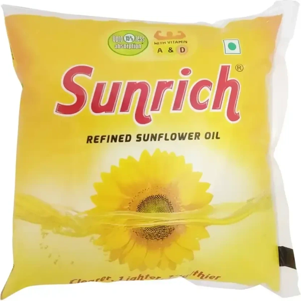 Sunrich Refined Sunflower Oil Pouch, 500 ml - 500ml