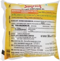 Sunrich Refined Sunflower Oil Pouch, 500 ml - 500ml