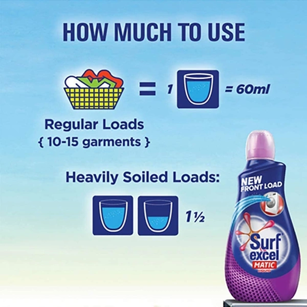 Surf Excel Detergent Liquid Matic Front Load, 500 ml - 500 ml