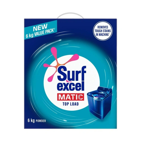 Surf Excel Matic Top Load Detergent Powder, 6 kg - 6 kg