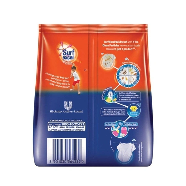 Surf Excel Quick Wash Detergent Powder, 500g - 500g