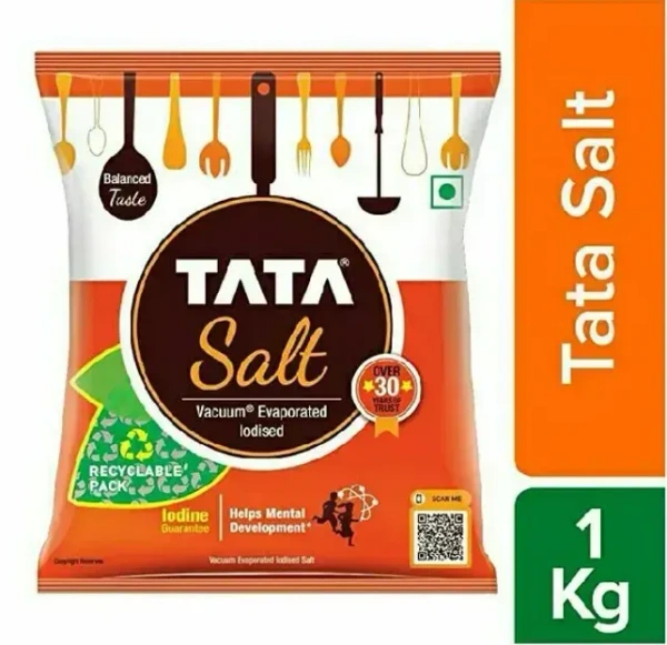 Tata Iodised Salt Packet, 1 kg - 1 Kg