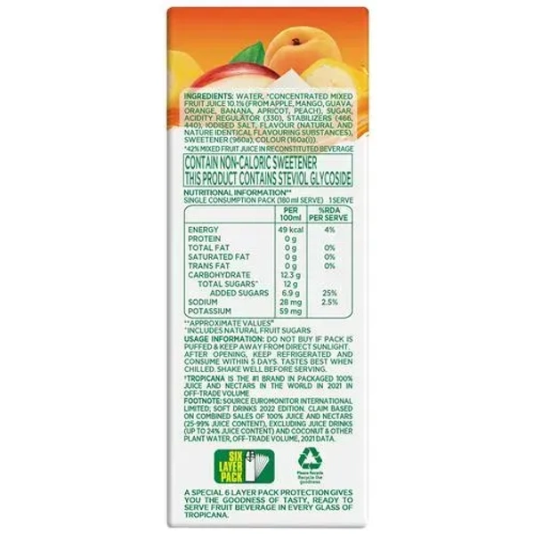 Tropicana Juice Mixed Fruit Delight Tetra Pack, 250 ml