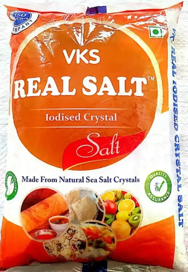 VKS Real Salt Refined Iodised Salt, 1 kg - 1 Kg