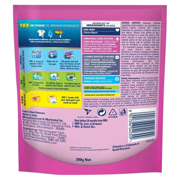Vanish Oxi Action Colour Safe Detergent Booster Liquid, 200g - 200g