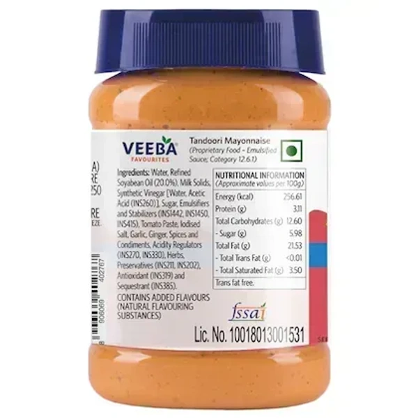 Veeba Eggless Tandoori Mayonnaise, 250g