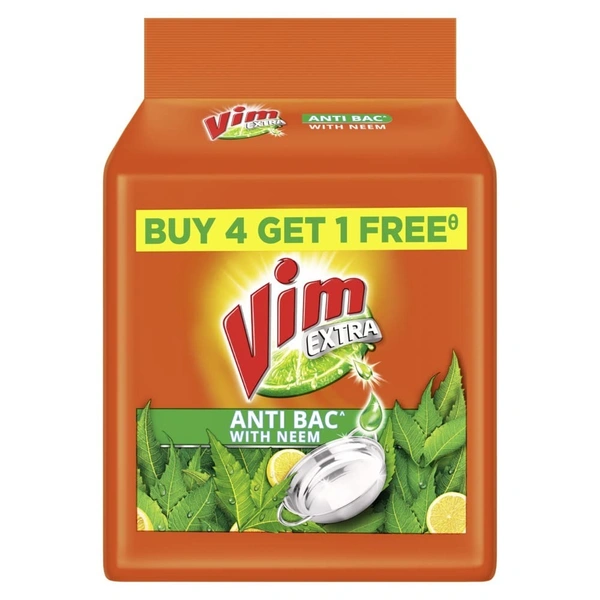 Vim Extra Anti Bac With Neem Buy 4 Get 1 Free, 1 pcs - 1 pcs