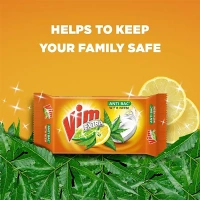 Vim Extra Dishwash Bar Anti Bac With Neem, 145g - 145g
