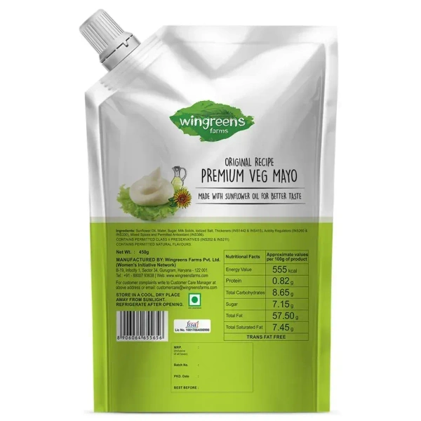 Wingreens Premium Veg Mayo, 450g - 450g
