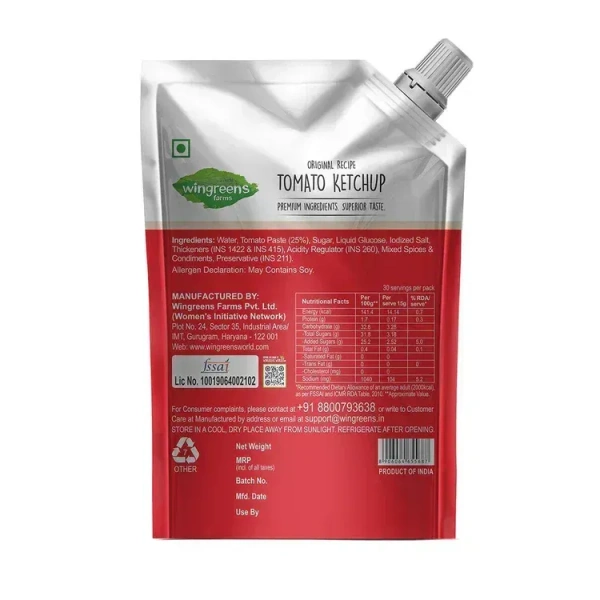 Wingreens Tomato Ketchup, 450g - 450g