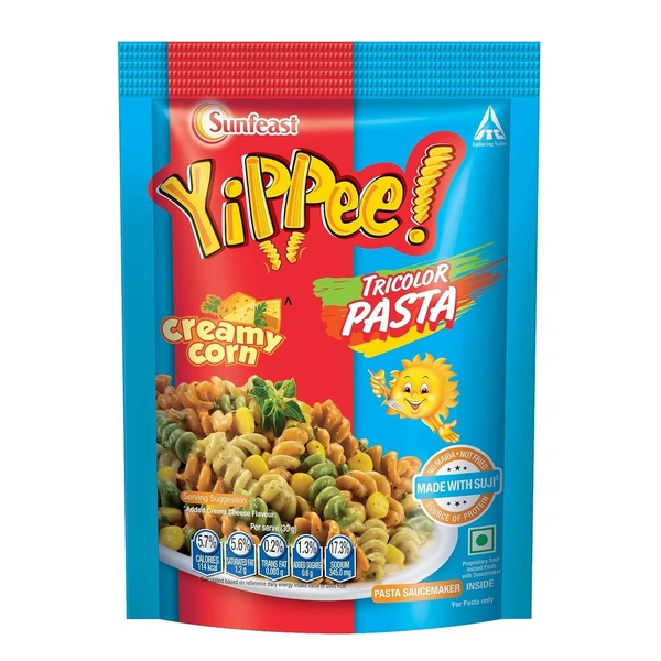 Yippee Sunfeast Yippee Pasta Tricolor Creamy Corn, 65g - 65g