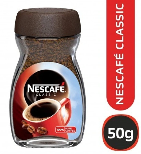 Nescafe Classic Coffee Glass Jar, 50g - 50g