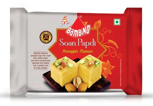Bambino Soan Papdi - Pineapple, 125g - 250g