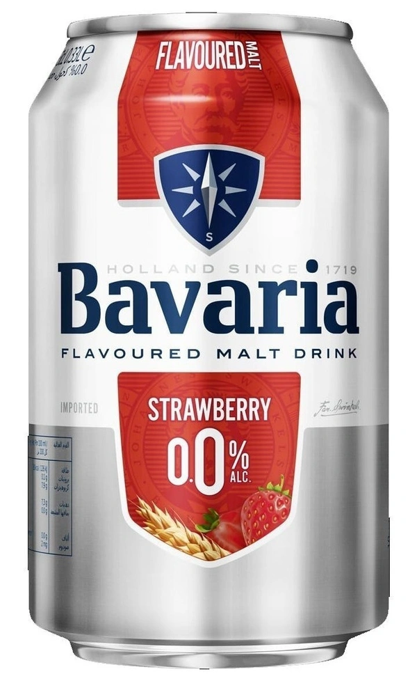 Bavaria Non Alcoholic Drink Strawberry Can, 330ml - 330ml