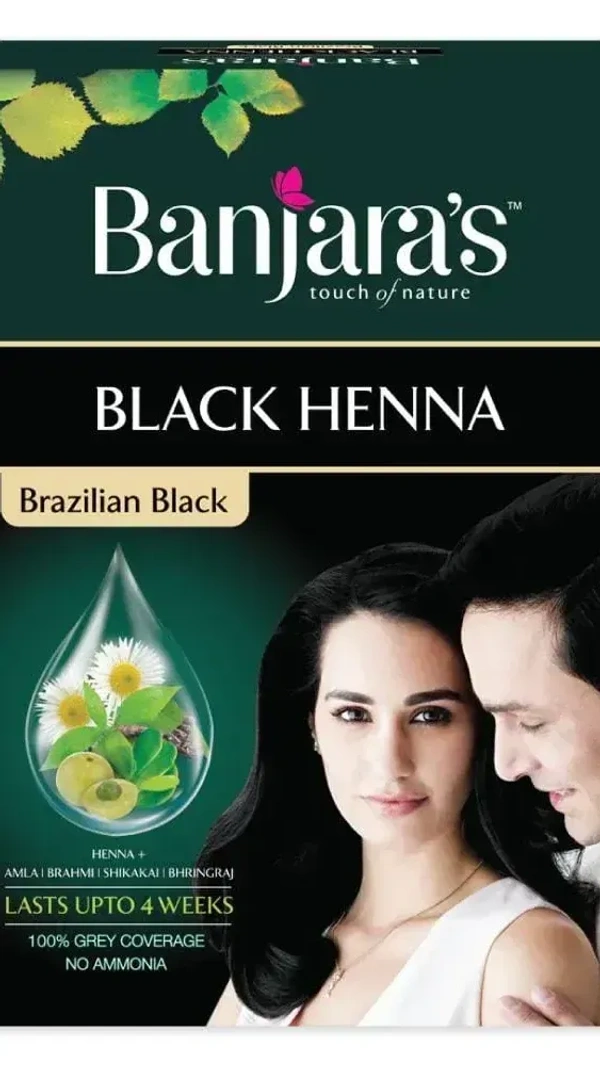 Banjara's Brazilian Black Henna, 1 Box - 1 Box
