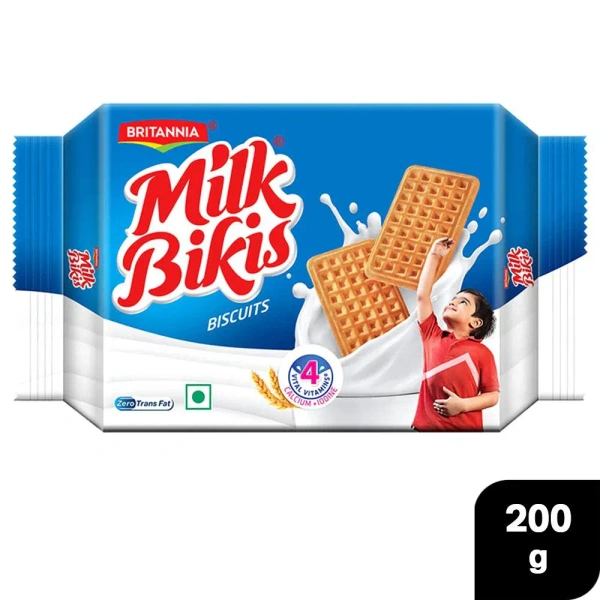 Britannia Milk Bikis Biscuits, 200g - 200g