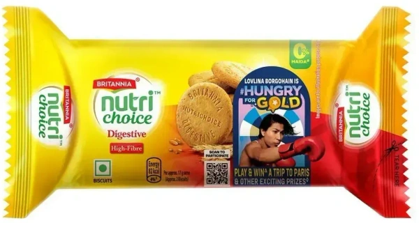 Britannia Nutri Choice Digestive Hi Fibre, 100g - 100g