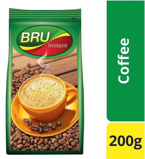 Bru Instant Coffee Powder 200g, Pouch - 200g