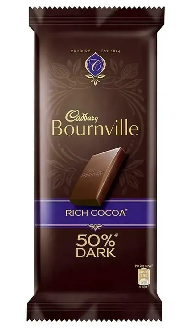 Bournville Cadbury Bournville Rich Cocoa Chocolate Bar, 31g