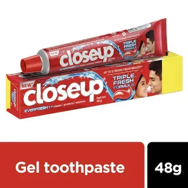 Close Up Closeup Toothpaste Everfresh Plus Red Hot Triple Fresh Formula, 48g