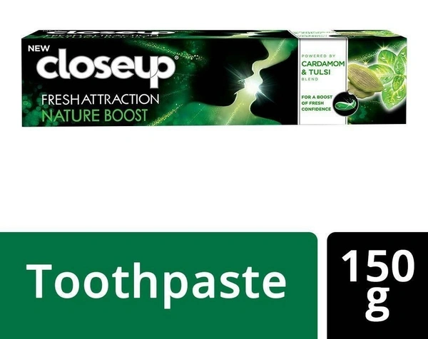 Close Up Closeup Fresh Attraction Cardamom and Tulsi Nature Boost Gel Toothpaste 150 g - 150g
